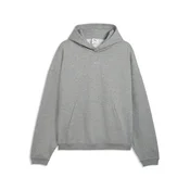 PUMA Fundamentals Fleece Relaxed Basketball Hoodie, Sport, Medium Gray Heather, 3XL