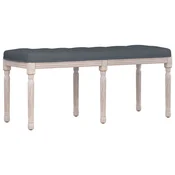 Vidaxl Klop temno siva 110x40x49 cm žamet