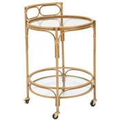Casa Padrino luxury solid wood serving trolley natural - Gastronomy Accessories
