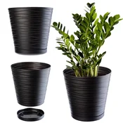 KADAX Cvetlični lonec 15 cm s plastičnim pokrovom in stojalom