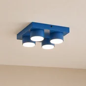 TK Lighting Stropna svetilka Brix, modra, dolžina 23 cm, s 4 žarnicami, GX53 - Dnevna soba/jedilnica - Sodobni - Kovina