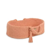 MY SWEET BABY Nosilec za punčke Moses Basket BOHO iz bombaža - breskev