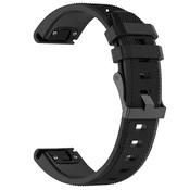 Univerzalen silikonski pas Techsuit QuickFit W058 22mm za pametne ure - črn
