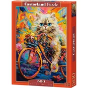 Castorland Puzzle Maček na kolesu 500 kosov