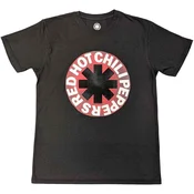 Red Hot Chili Peppers Red Circle Asterisk Grey L Majica