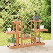 shumee vidaXL Stojalo za rože 110x25x73 cm masivni jelkov les