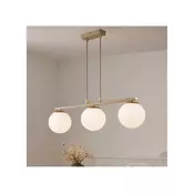 Brilagi - Luster na sajli 3xE27/60W/230V bež/zlatna