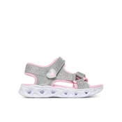 Skechers Sandali S-Lights: Heart Lights Sandal - Sugar Sparks 303114L/SLPK Srebrna