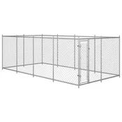 Vidaxl Zunanji pasji boks 7,6x3,8x1,9 m
