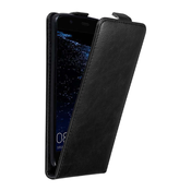 Cadorabo Cadorabo Ohišje, združljivo z Huawei P10 v nočna črna - Zaščitni ovitek v obliki flipa z magnetnim zapiranjem, (20565190)