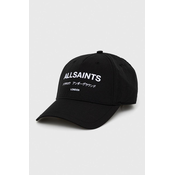 Kapa sa šiltom AllSaints boja: crna, s tiskom