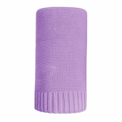 Bambusova pletena odeja NEW BABY 100x80 cm vijolična