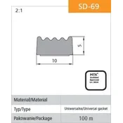 shumee SAMOLEPILJNO TESNILO ČRNO D-69/4-0 10*5MM MB - 100 MB - USZ SD-69