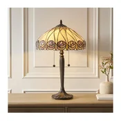 Endon 112184 - Stona lampa Tiffany HUTCHINSON 2xE27/10W/230V precnik 40 cm