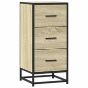 Komoda boja hrasta 35,5 x 35 x 76 cm konstruirano drvo i metal