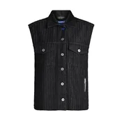 KARL LAGERFELD JEANS Brezrokavnik črn denim/bela