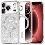 TPU gel ovitek Techsuit Luxury Glitter MagSafe za iPhone 17 Pro Max/18 Pro Max - silver