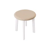 Tabure KUBE O 36 cm bela/bež