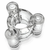 Oxballs Heavy Squeeze Weighted Ballstretcher Clear