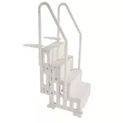 VEVOR Lestev za bazen 4-stopenjski dvojni ročaji 874x808x1985 cm bela