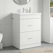 vidaXL vidaXL Kopalniški kabinet pod umivalnikom Bela 56 x 37,5 x 81 cm, (5000245839)