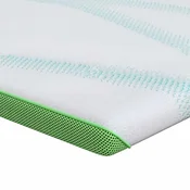 Vidaxl Nadvložek Bela in zelena 100 x 200 cm Jacquard tkanina