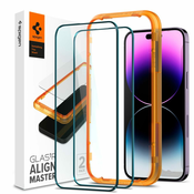 Spigen Zaščitno steklo tR Align Master 2 Pack, FC črna, iPhone 14 Pro