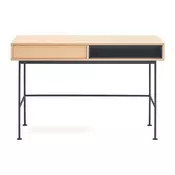 Pisalna miza z mizno ploščo v hrastovem dekorju 60x120 cm Yoko – Teulat