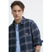 Pamučna košulja Dickies WARRENTON SHIRT LS za muškarce, boja: tamno plava, relaxed, s klasičnim ovratnikom, DK0A4Y7G