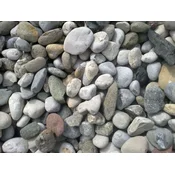 Dekorativni pesek rečni prod, sivo/bel, 4-8mm, 25kg