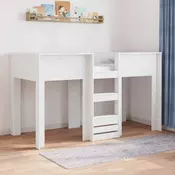 Krevet na kat za djecu Bijelo 75 x 190 cm Konstruirano drvo