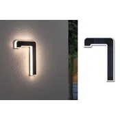 shumee SOLAR LED fasadna svetilka hišna številka 7 3000K IP44 zamenljiva baterija/črna
