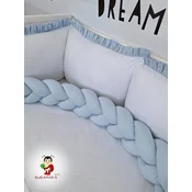 Bubamara037 Pletenica za krevetac, trostruka 240cm, Plava