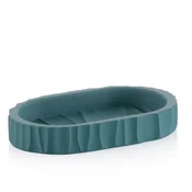 Kela Posodica za milo Merida iz poliresina, barva petrol, 15,0 x 9,0 x 2,5 cm
