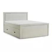 Kremno bela boxspring postelja s prostorom za shranjevanje 160x200 cm Fresco – Maison de Reve