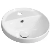 YUVA Recessed ceramic washbasin, O 38cm, white - Bela - 38x18,6 cm - Sapho - 24 - Keramika - Krog - 380 - 186 - 380 - 14