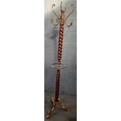 Casa Padrino luxury baroque coat stand brown/gold H. 177 cm - Baroque clothes rack - Wardrobe furniture in baroque style - Baroque furniture - Baroque interior - Luxury quality - Made in Italy