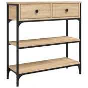 Vidaxl Konzolna mizica sonoma hrast 72,5x25x75 cm inženirski les