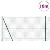 Ograde od lanca s betonskom podlogom 10 x 1,2 m Zelena Mreža
