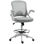Vinsetto Vinsetto pisarniški stol poliester, umetna masa 64D x 60Š x 106–126V cm Svetlo siva, (5000242851)