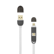 SBOX KABEL USB A Muški -> MICRO USB + 8-pin iPh Muški 1 m Bijeli / RETAIL, (08-usb-2in1wr)