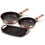 Berlingerhaus Komplet 3 posod z marmorno površino Rosegold Metallic Line