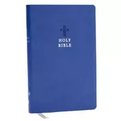 NKJV Holy Bible, Value Ultra Thinline, Blue Leathersoft, Red Letter, Comfort Print