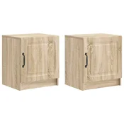 vidaXL Nočna omarica 2 pcs Sonoma hrast 43 x 34,5 x 47 cm
