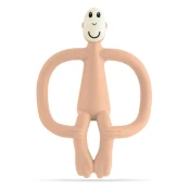 MatchStick Monkey grizalo z masažno zobno ščetko peach