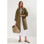 Trendyol Khaki Oversize Belted Trench Coat