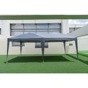 Costway Zložljiv paviljon 3x6 m siva z nosilno torbo na kolesih UV zaščita 50+
