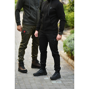PREDATOR Muške keper pantalone, Crne