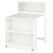 BILLY Biblioteka sa sklopivim stolom, bela, 80x33/112x106 cm