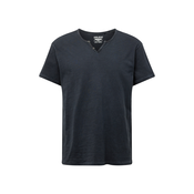 BLEND Majica Ashton  pegasto črna
